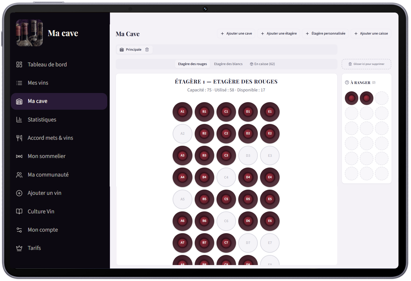 Celesime — Ma cave sur tablette